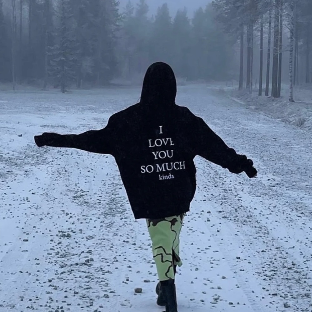 ILYSM Kinda Black Sweatshirt